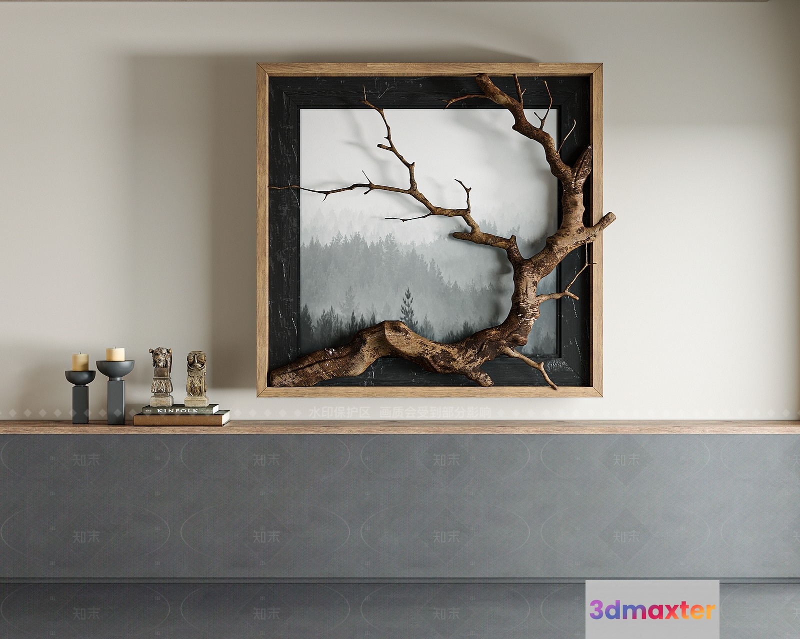 A Decorative Wall Art Piece 3D Model - 13402 - VRAY Render