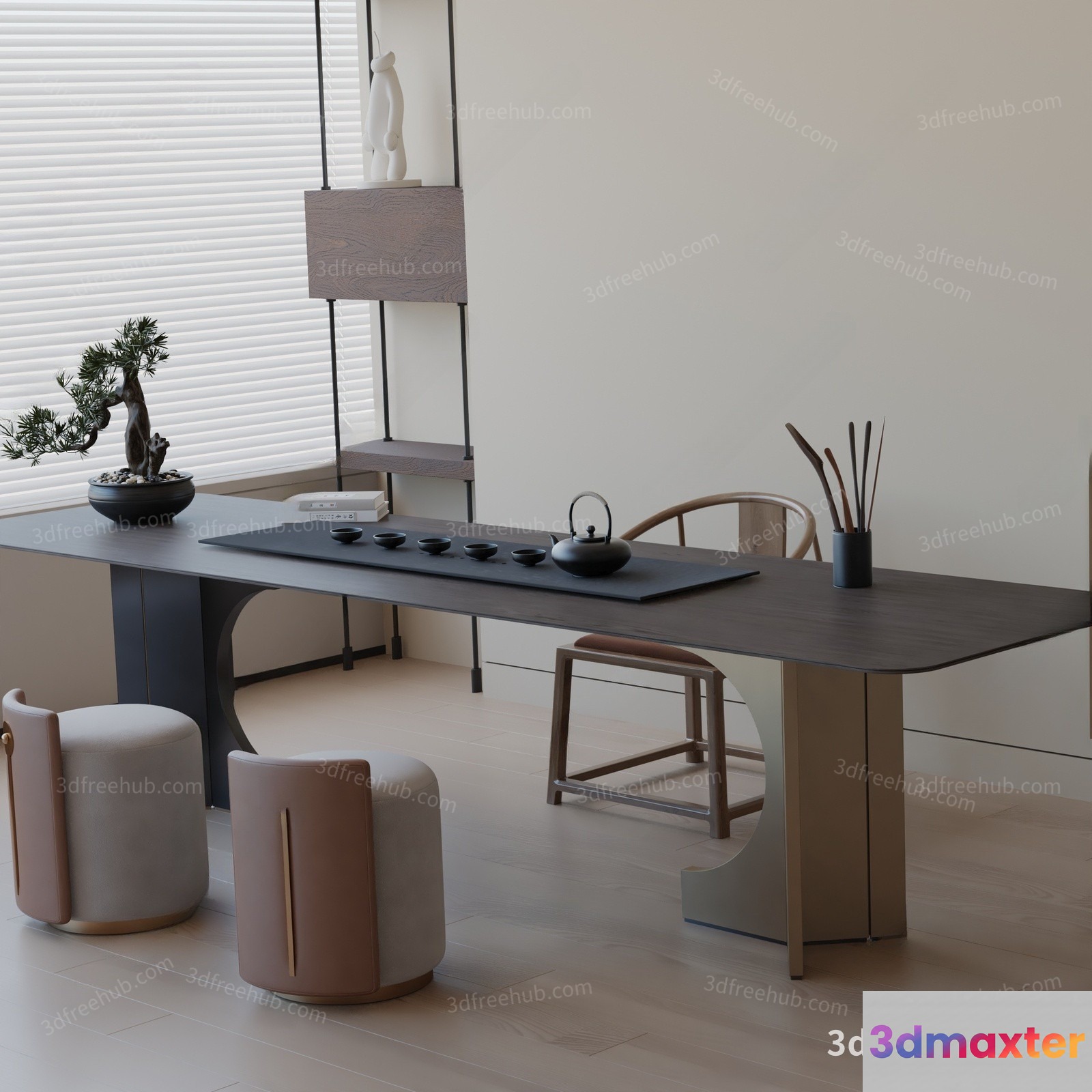 Modern Minimalist Office 3D Model - 20579 - VRAY Render