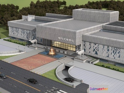 A Large Building 3D Model - 7105 - VRAY Render