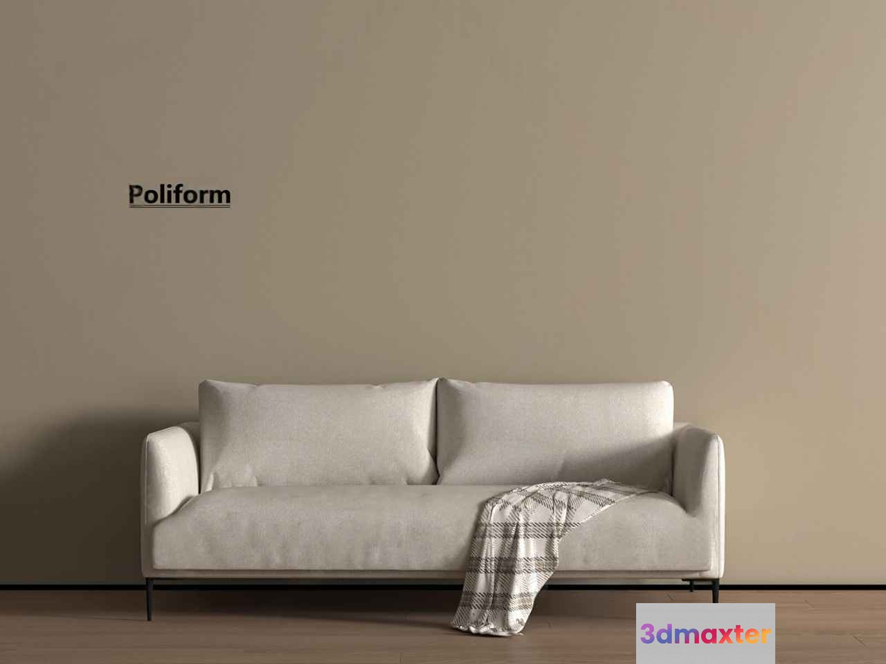 Modern White Couch 3D Model - 22774 - VRAY Render