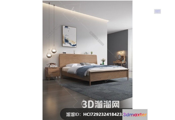 Cozy Bedroom 3D Model - 11040 - VRAY Render