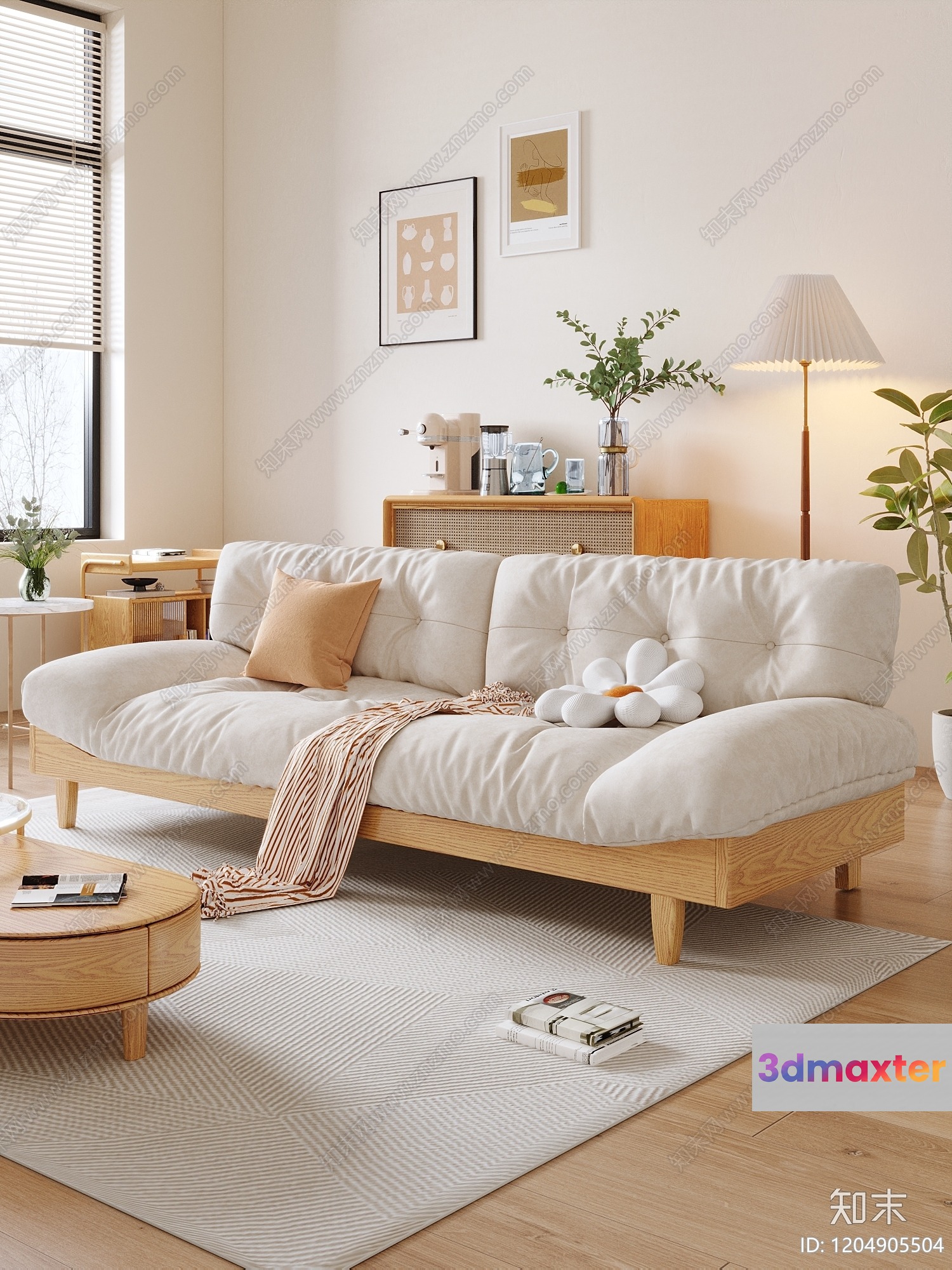Cozy Living Room 3D Model - 10259 - VRAY Render