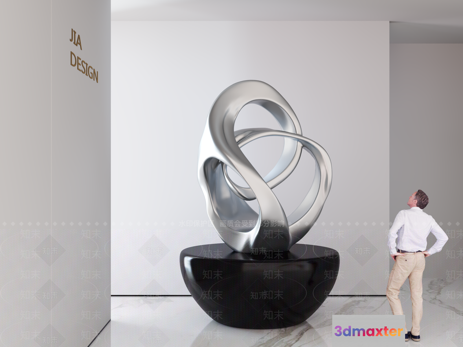 Modern Art Piece 3D Model - 6870 - VRAY Render