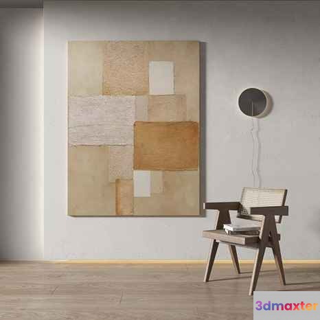Modern Minimalist Artwork 3D Model - 14331 - VRAY Render