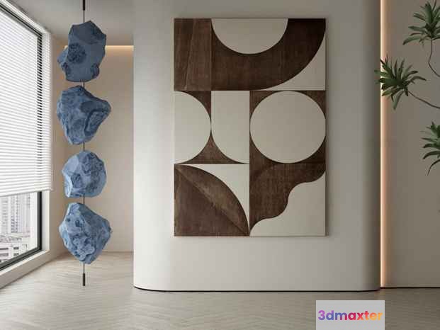 Modern Abstract Art 3D Model - 17596 - VRAY Render