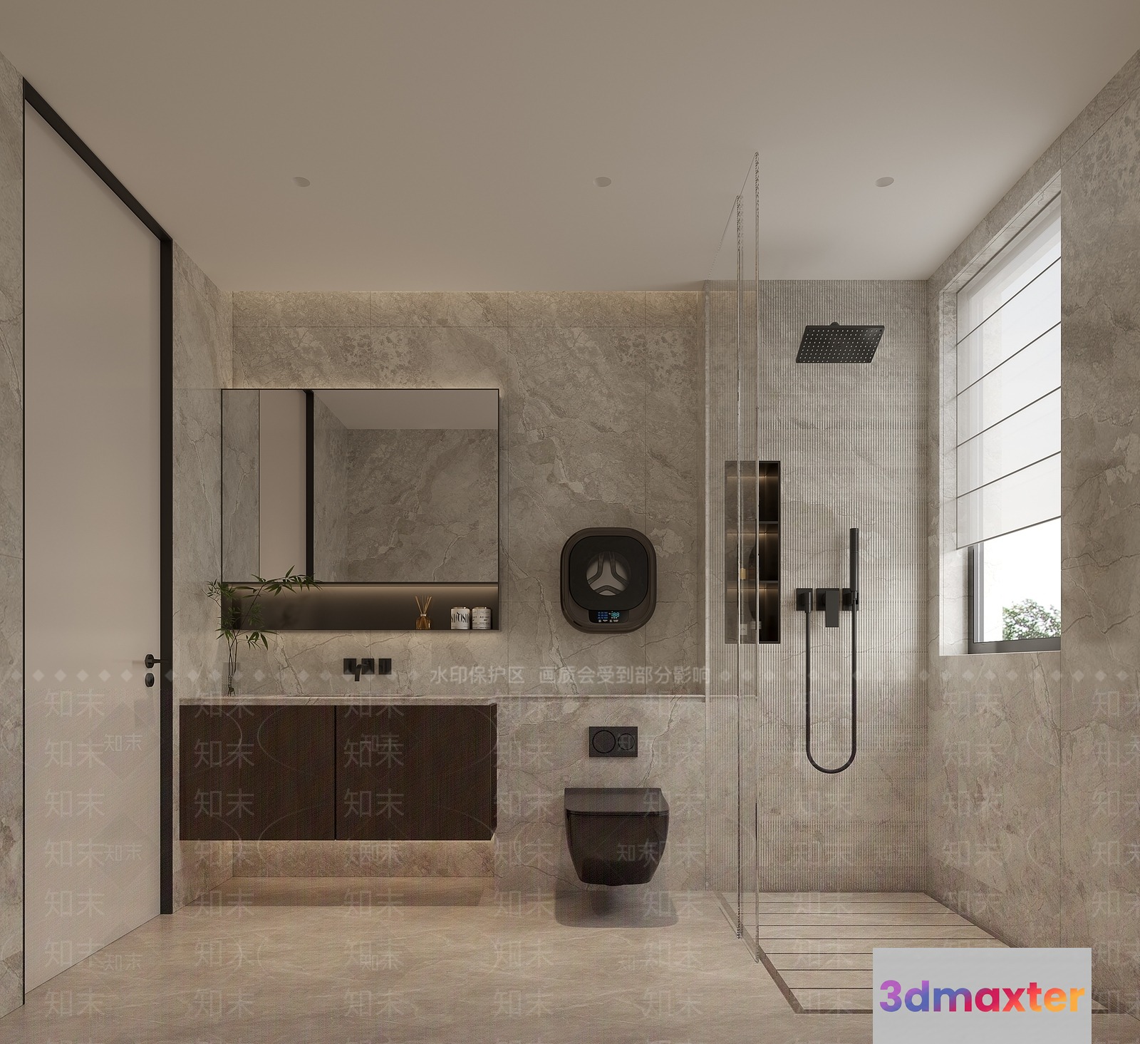 Modern Bathroom Design 3D Model - 452 - VRAY Render