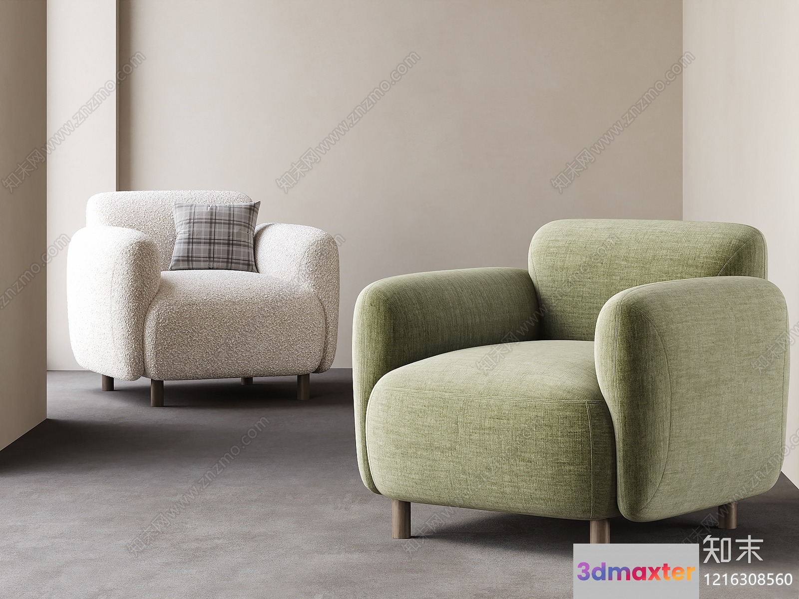 Modern Living Room 3D Model - 14274 - VRAY Render