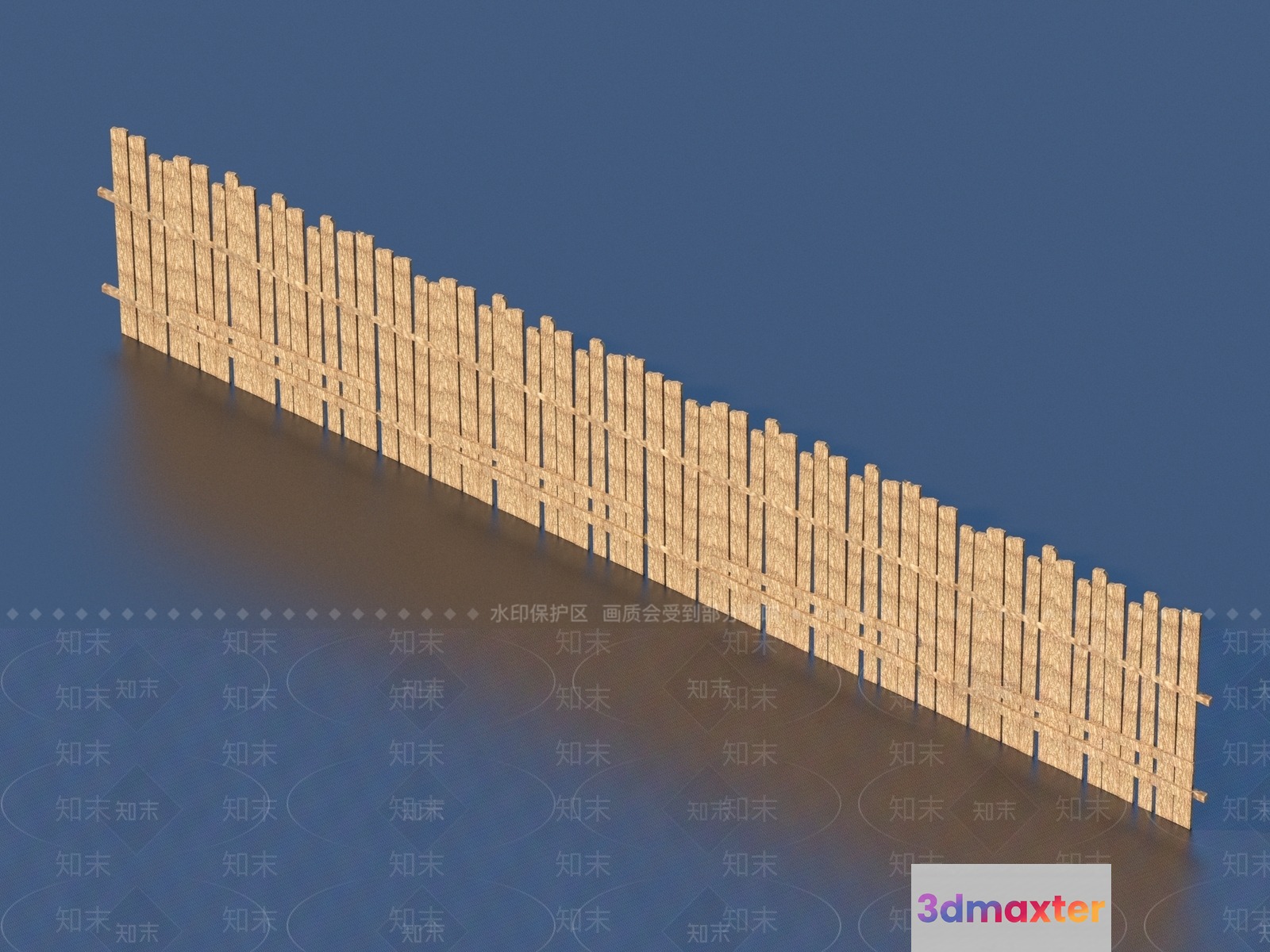 A Wooden Fence 3D Model - 15208 - VRAY Render