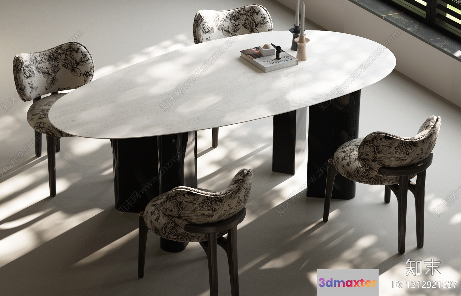 Modern Dining Table 3D Model - 12948 - VRAY Render
