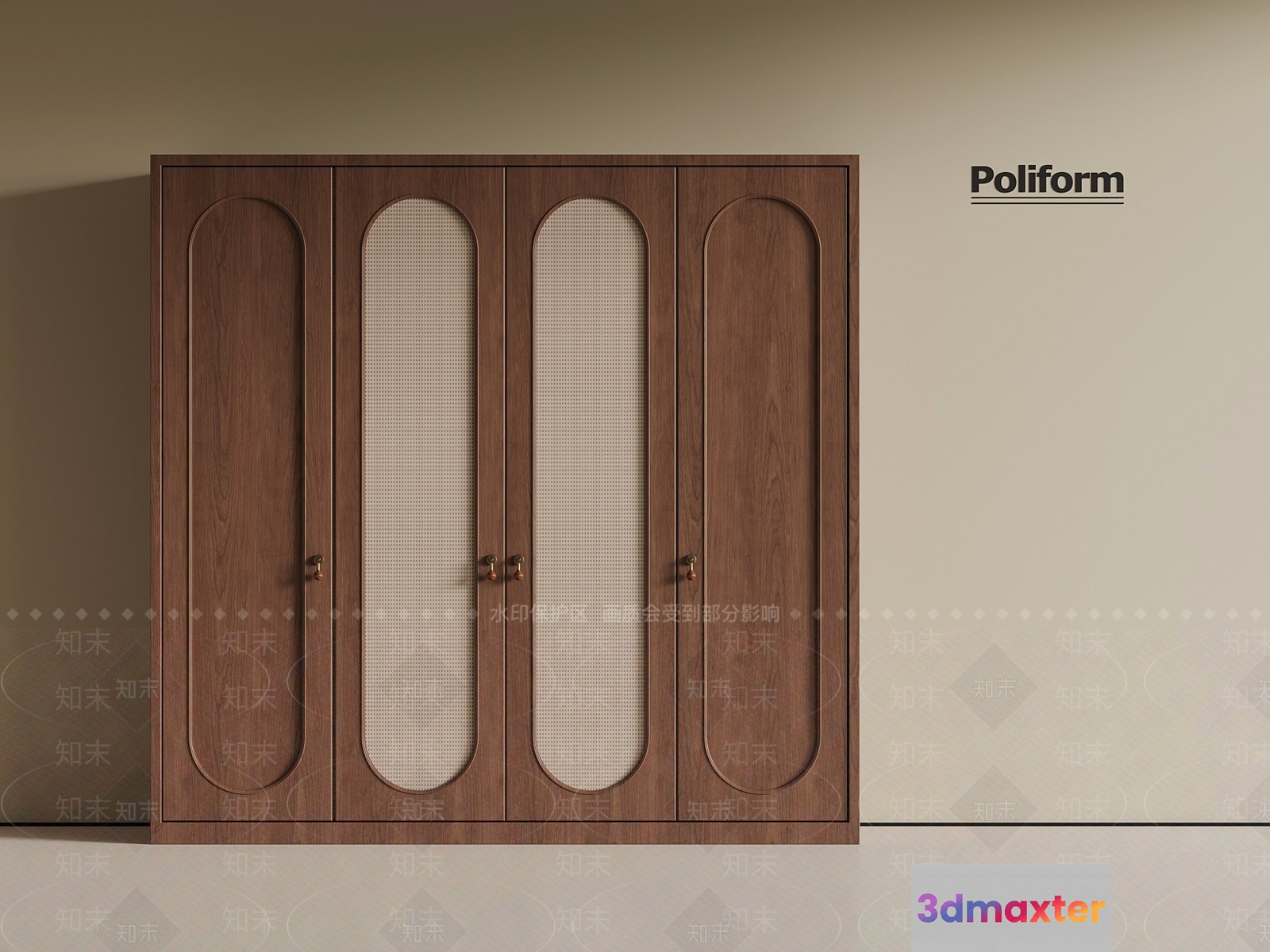 A Wooden Cabinet 3D Model - 13915 - VRAY Render