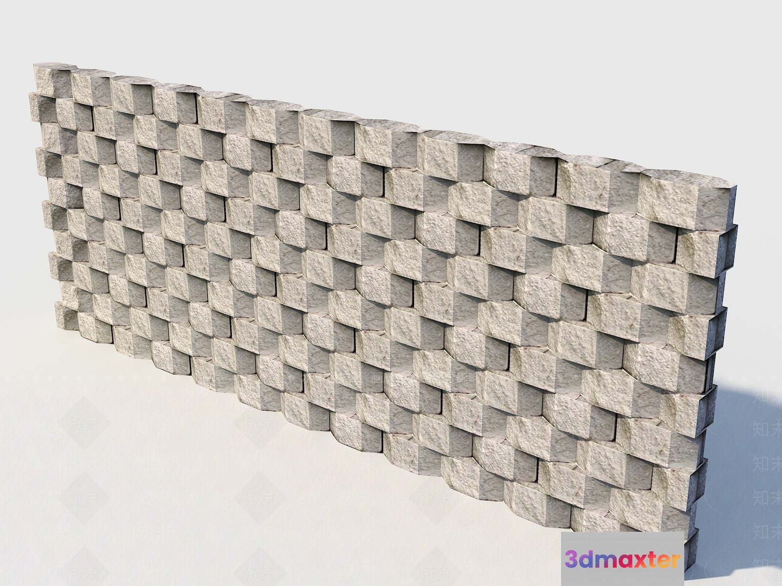 A 3D Stone Wall 3D Model - 22172 - VRAY Render