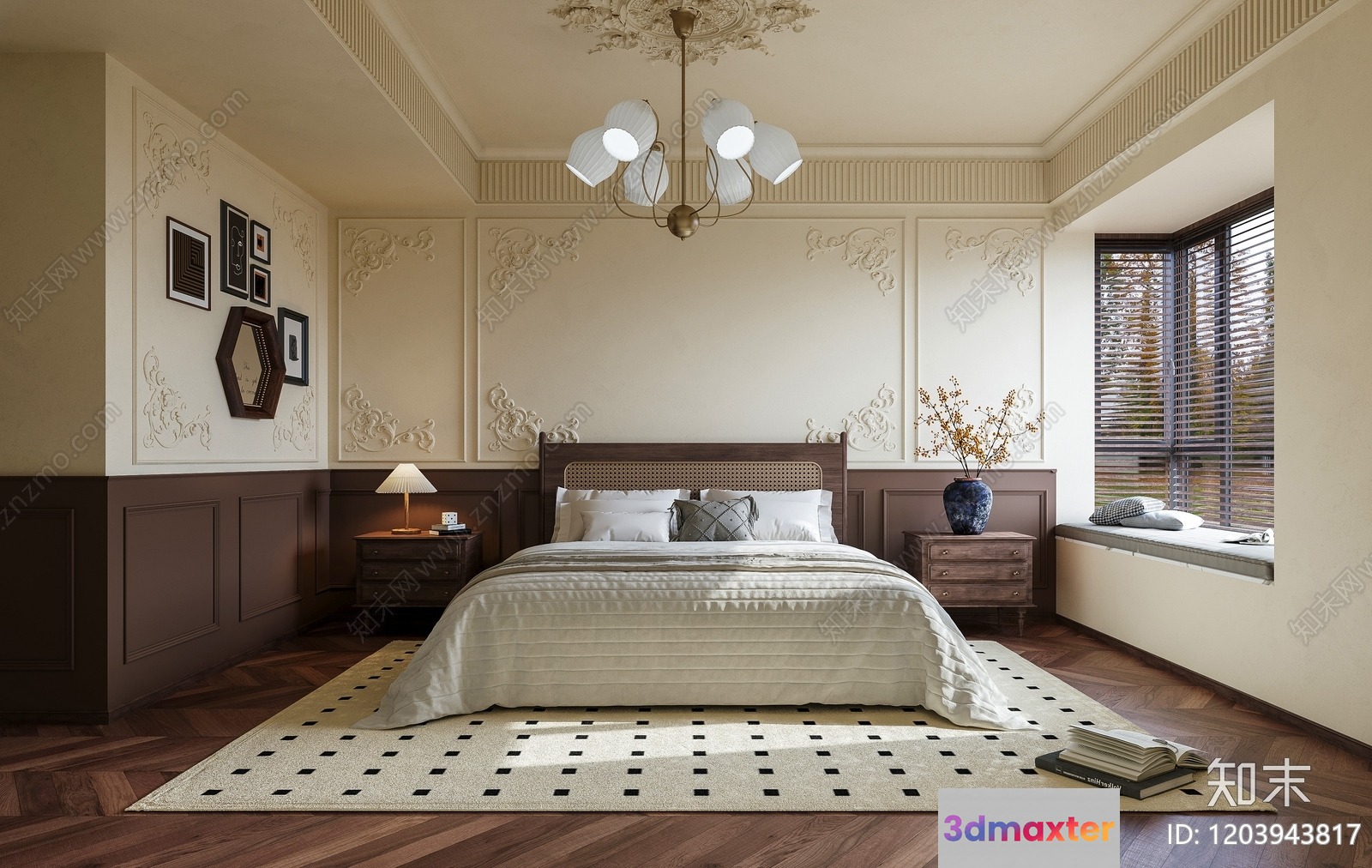 Cozy Bedroom 3D Model - 1661 - VRAY Render