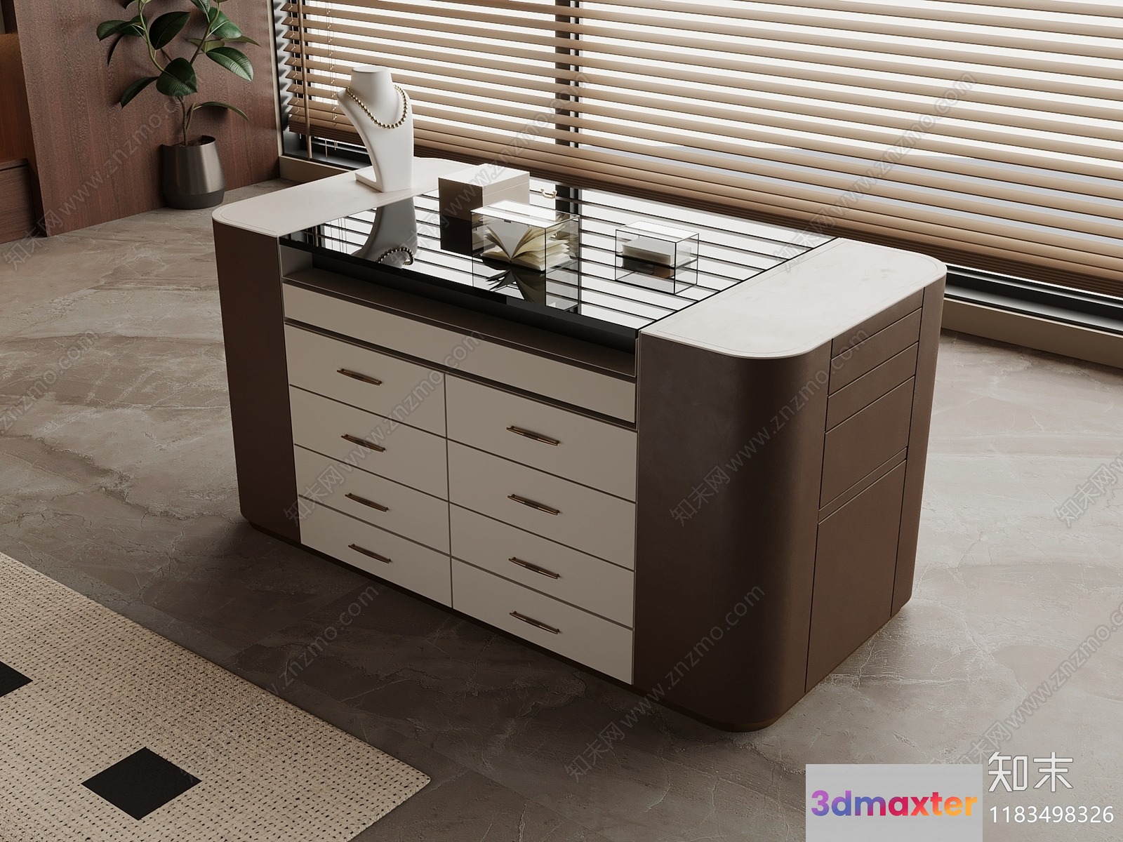 A Modern Dresser 3D Model - 6054 - VRAY Render
