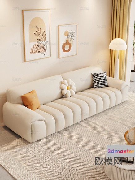 Modern Living Room 3D Model - 5683 - VRAY Render