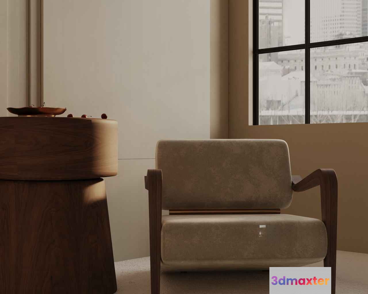 Modern Minimalist Decor 3D Model - 5380 - VRAY Render