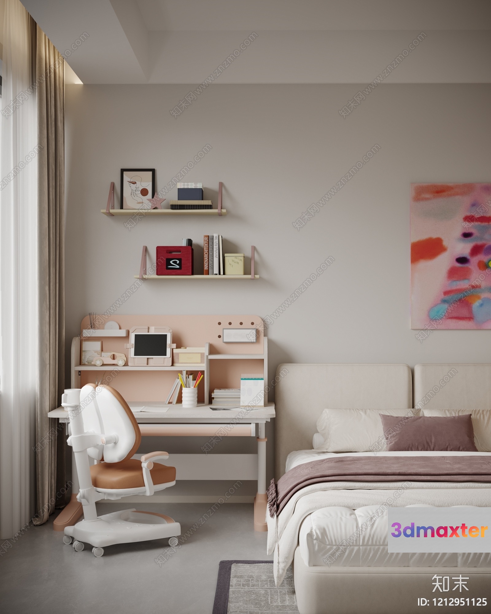 Cozy Bedroom 3D Model - 19050 - VRAY Render