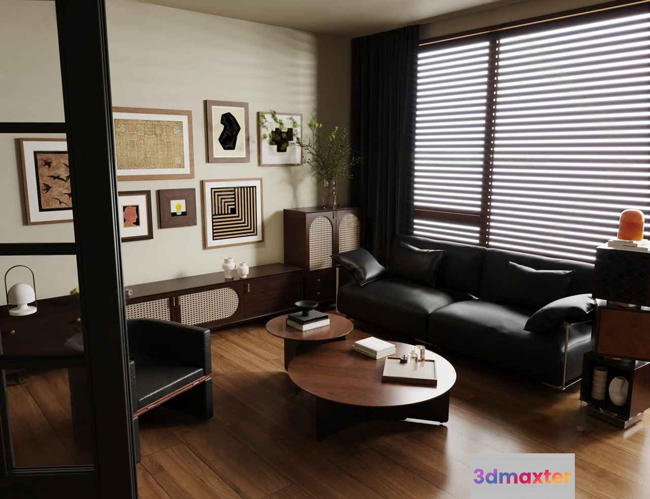 Modern Living Room 3D Model - 4032 - VRAY Render