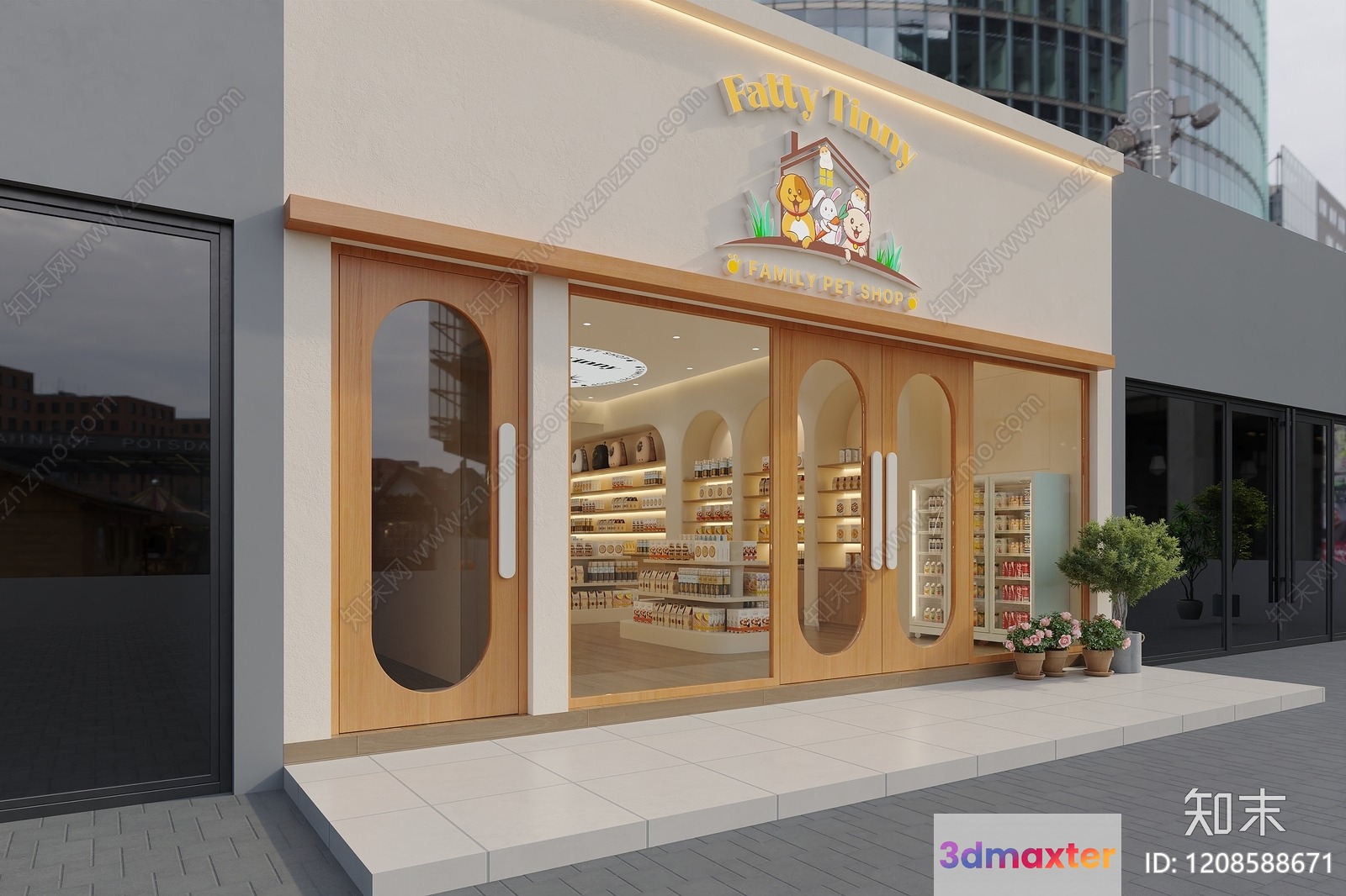 The Single Main Subject Is A Pet Shop 3D Model - 4414 - VRAY Render