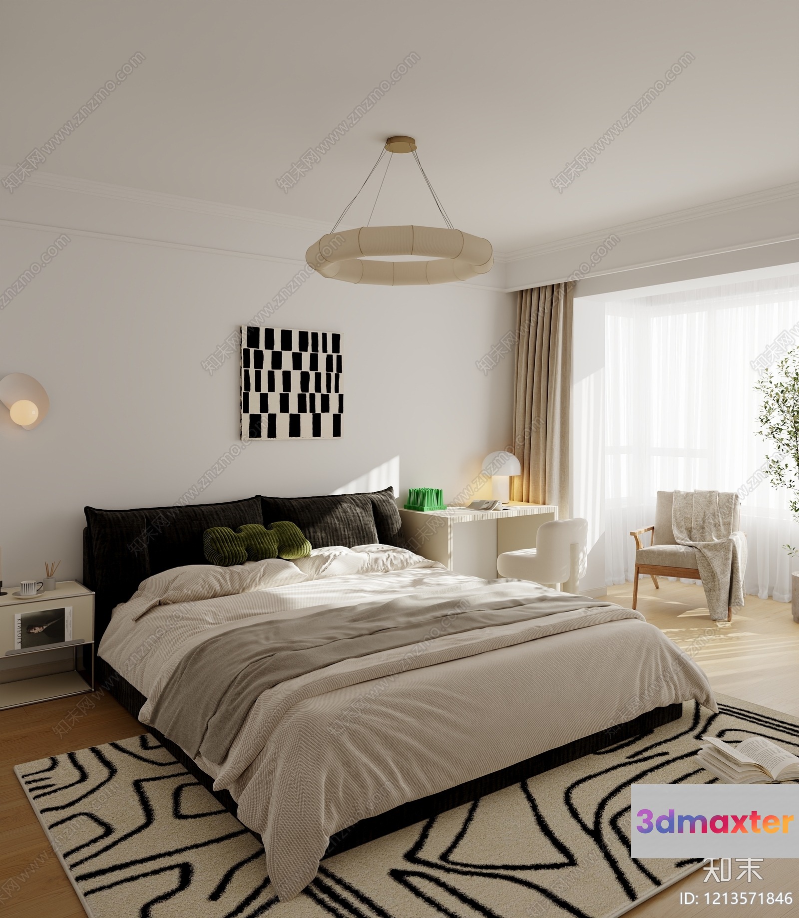 Cozy Bedroom 3D Model - 5316 - VRAY Render