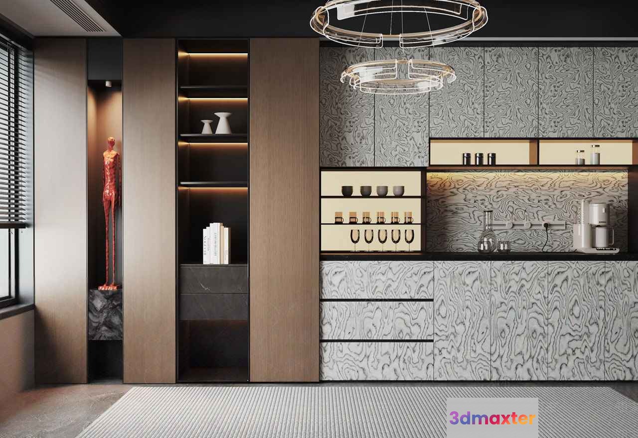 Modern Kitchen Design 3D Model - 11246 - VRAY Render
