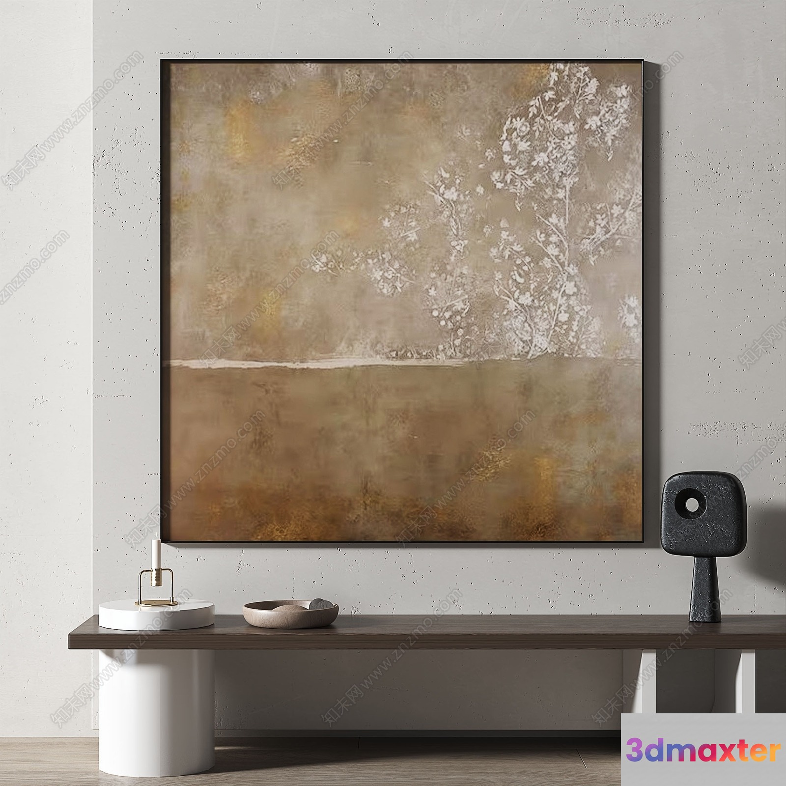 Modern Minimalist Decor 3D Model - 12600 - VRAY Render