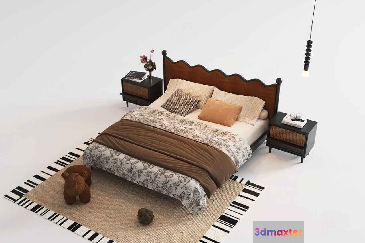 Cozy Bedroom 3D Model - 13718 - VRAY Render