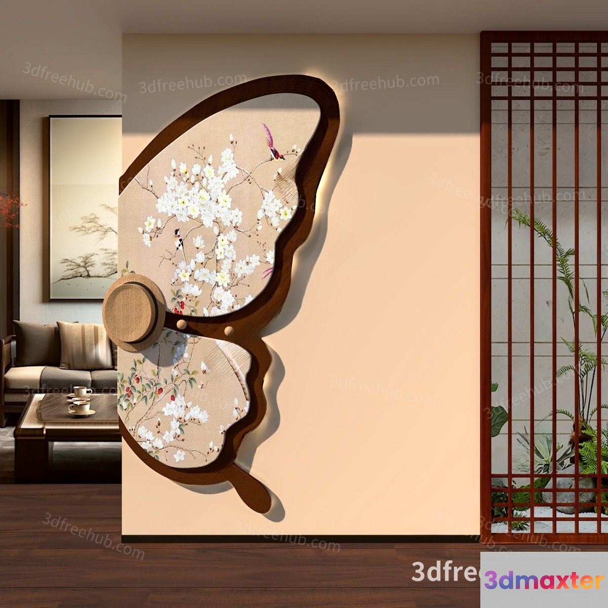 Modern Living Room 3D Model - 20793 - VRAY Render