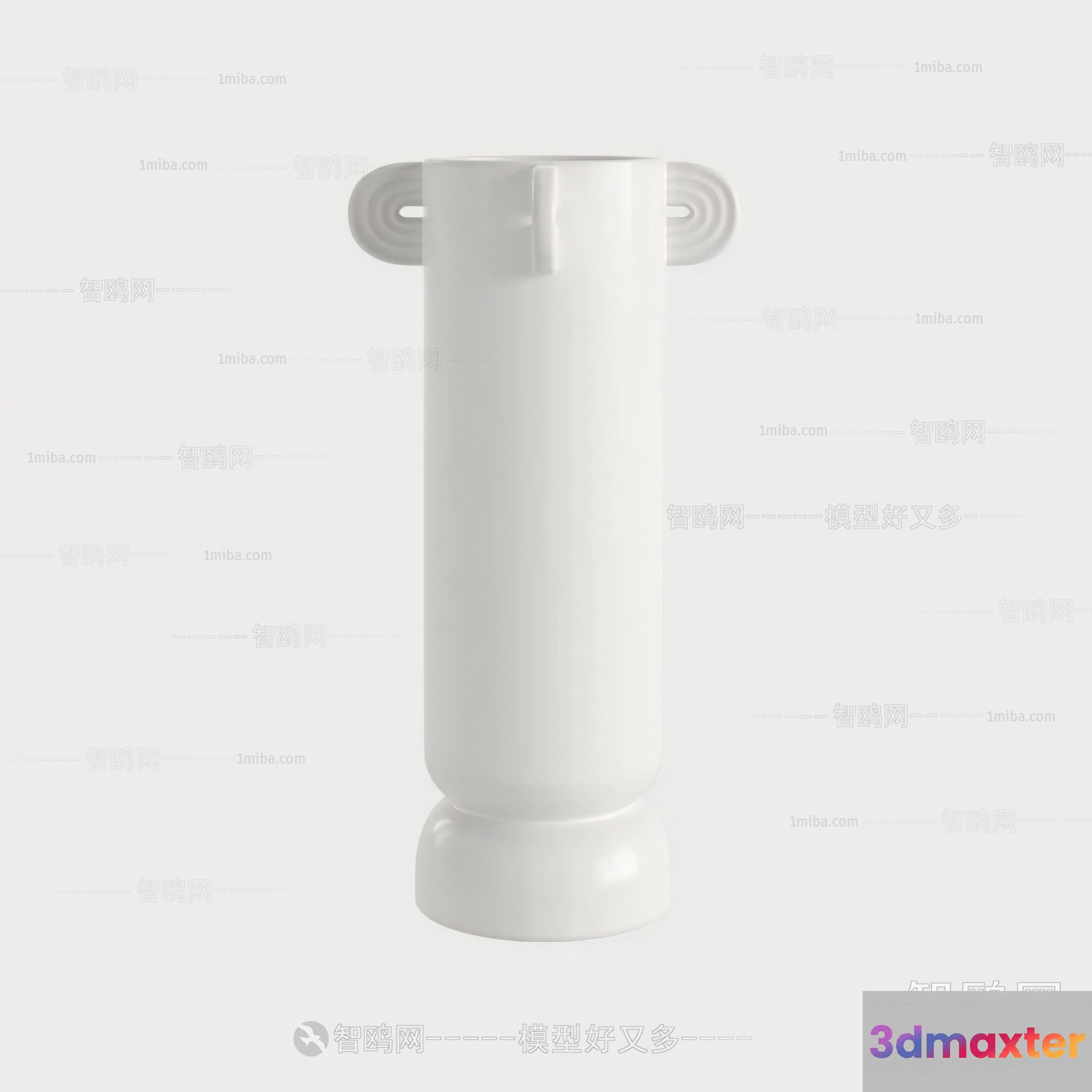 A White Plastic Object With A Handle 3D Model - 23246 - VRAY Render
