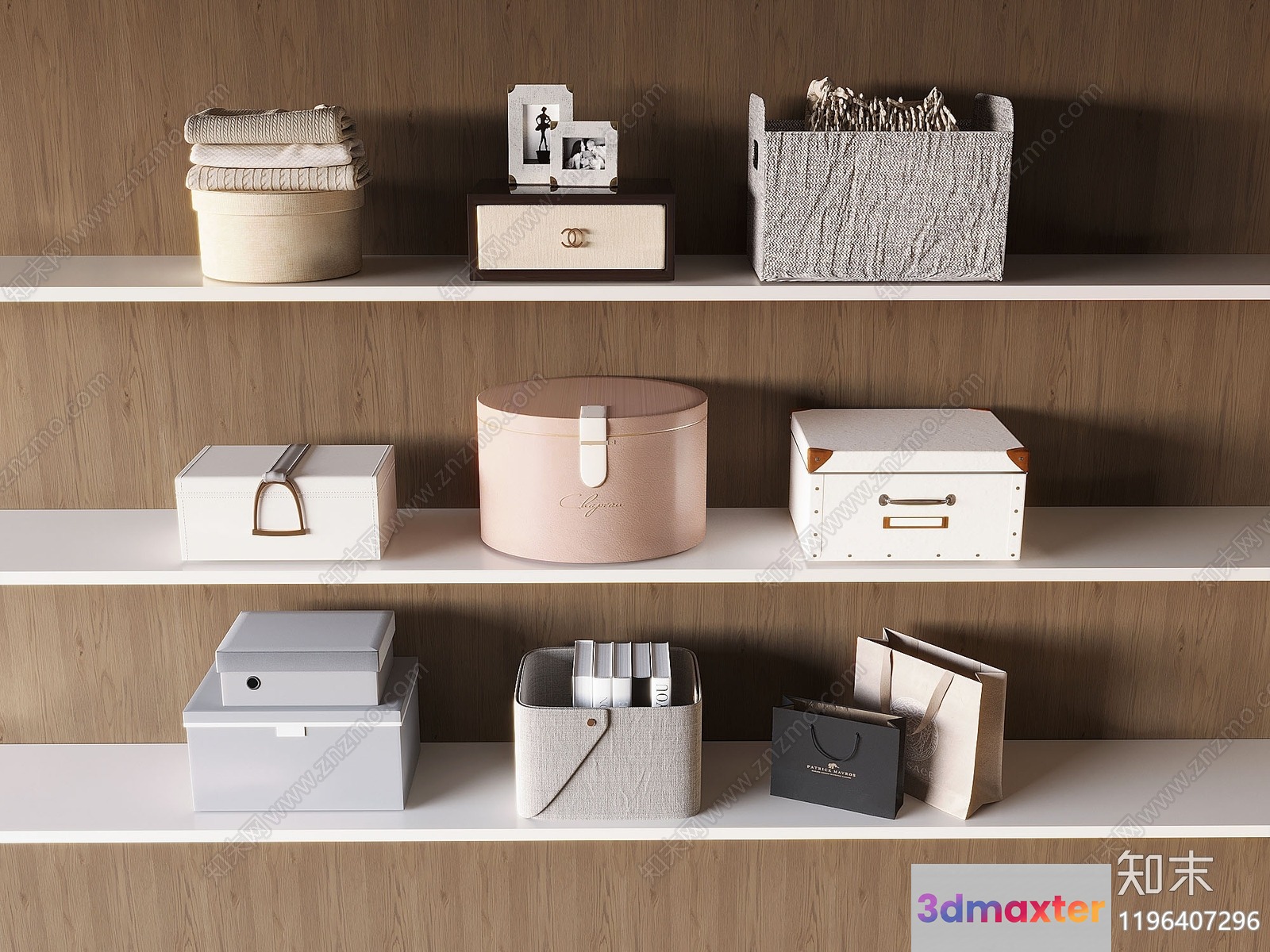 Modern Storage Shelves 3D Model - 7427 - VRAY Render