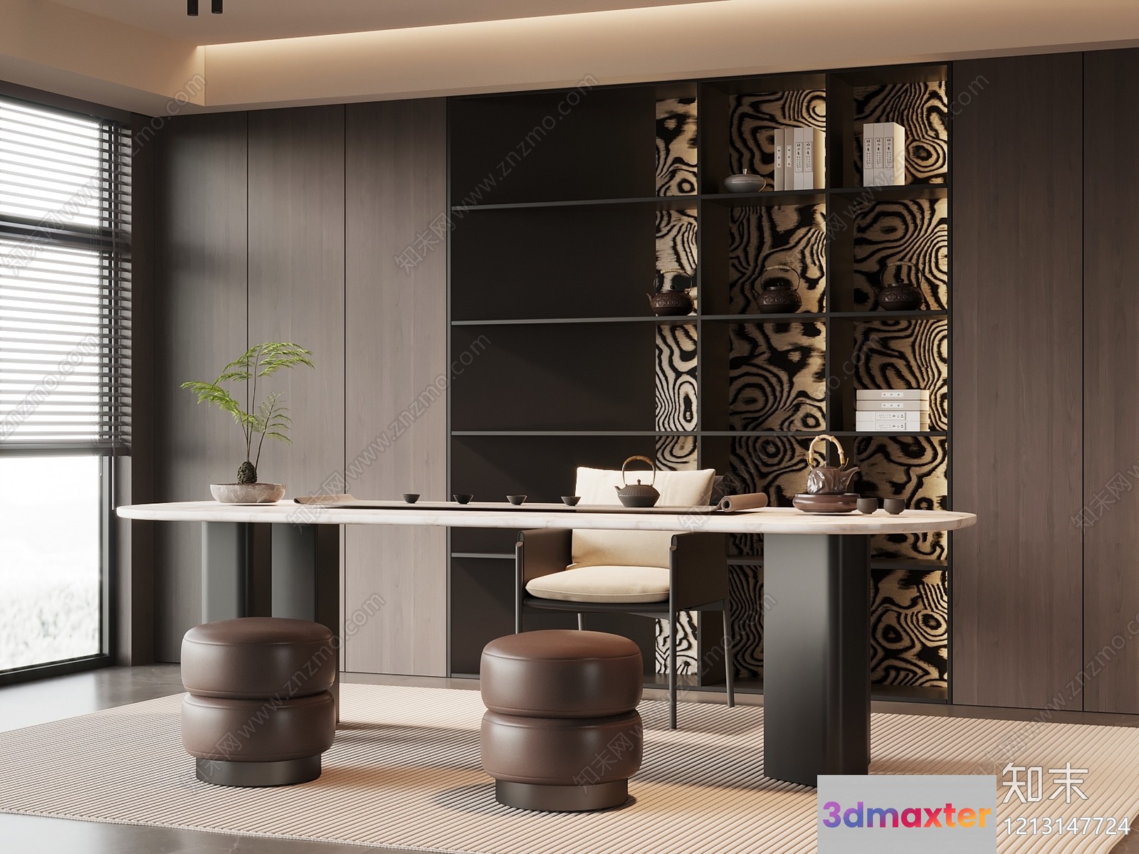 Modern Dining Room 3D Model - 5951 - VRAY Render
