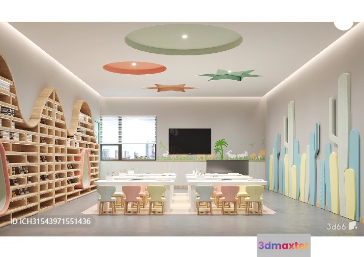 Cozy Kids' Room 3D Model - 17974 - VRAY Render