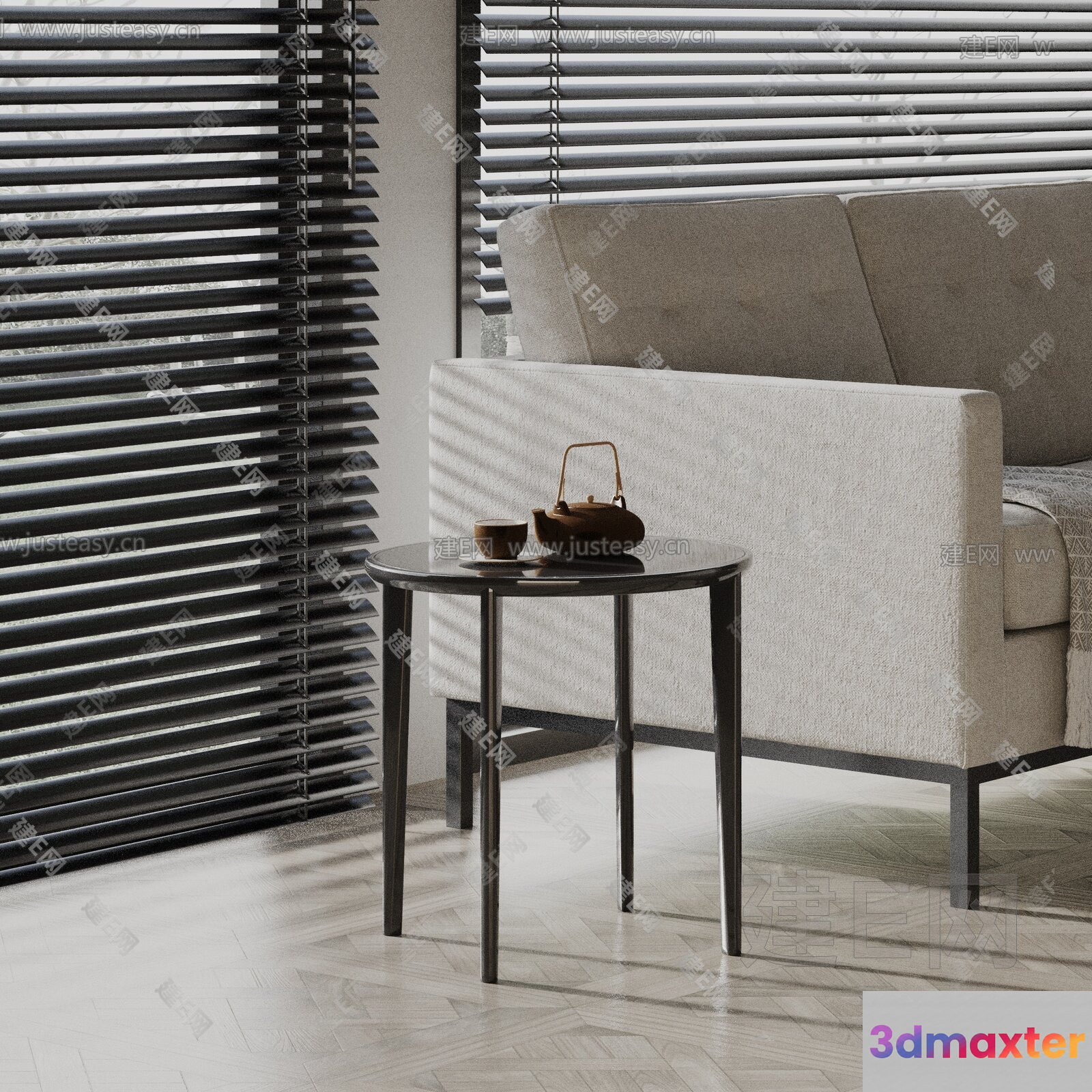 Modern Living Room 3D Model - 6843 - VRAY Render
