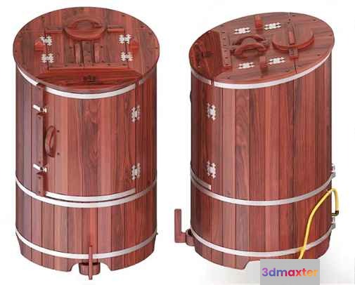 Wooden Water Tank 3D Model - 3343 - VRAY Render
