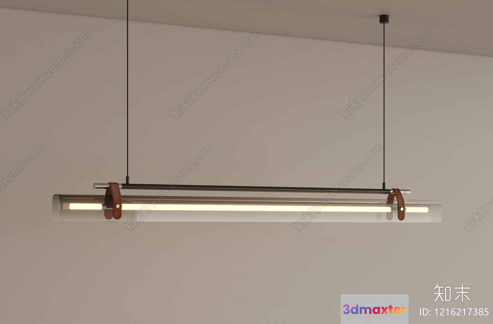 A Long Hanging Light Fixture 3D Model - 11291 - VRAY Render