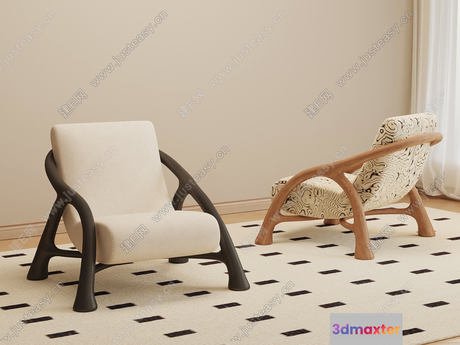 Modern Living Room 3D Model - 4648 - VRAY Render