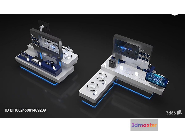 Modern Computer Setup 3D Model - 5421 - VRAY Render