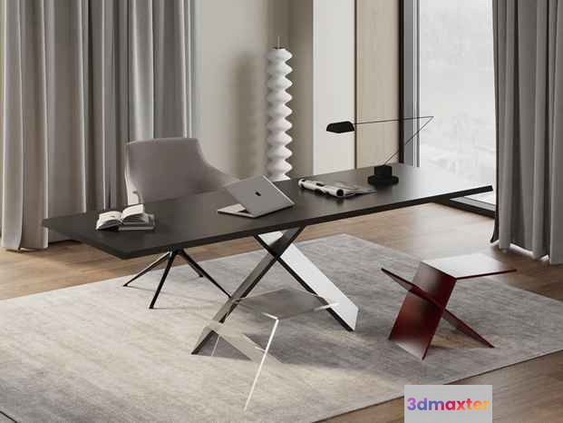 Modern Office Desk 3D Model - 23699 - VRAY Render