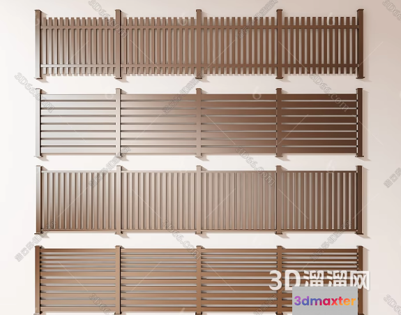 Wooden Slatted Wall Panels 3D Model - 10494 - VRAY Render