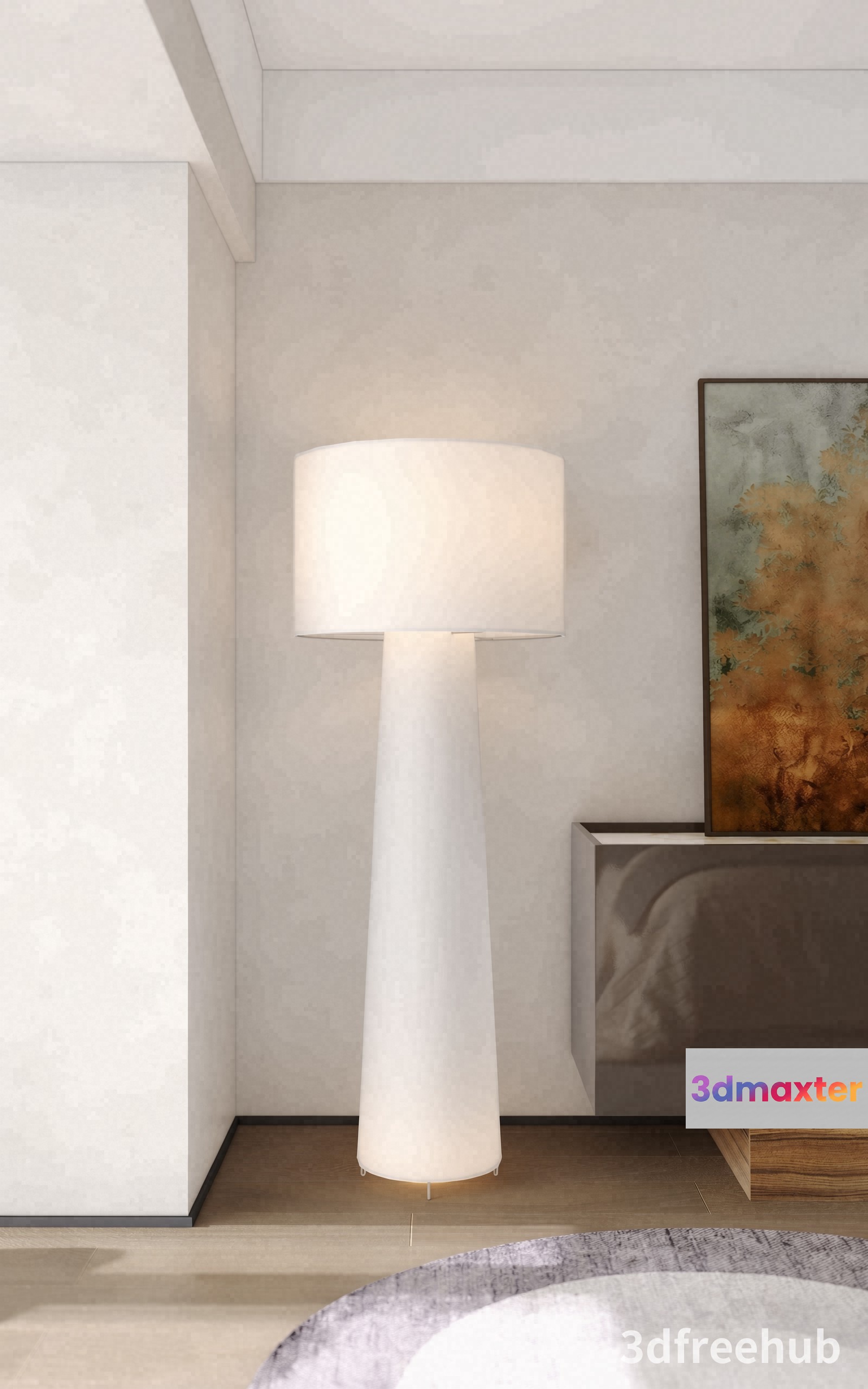 Modern Minimalist Lamp 3D Model - 22255 - VRAY Render
