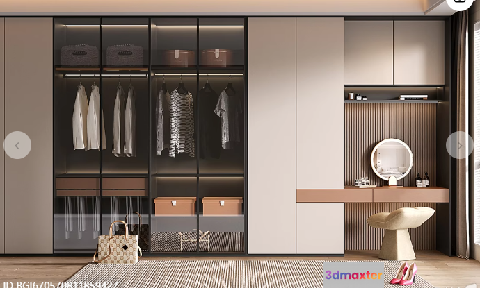A Closet With Various Items Inside 3D Model - 19514 - VRAY Render