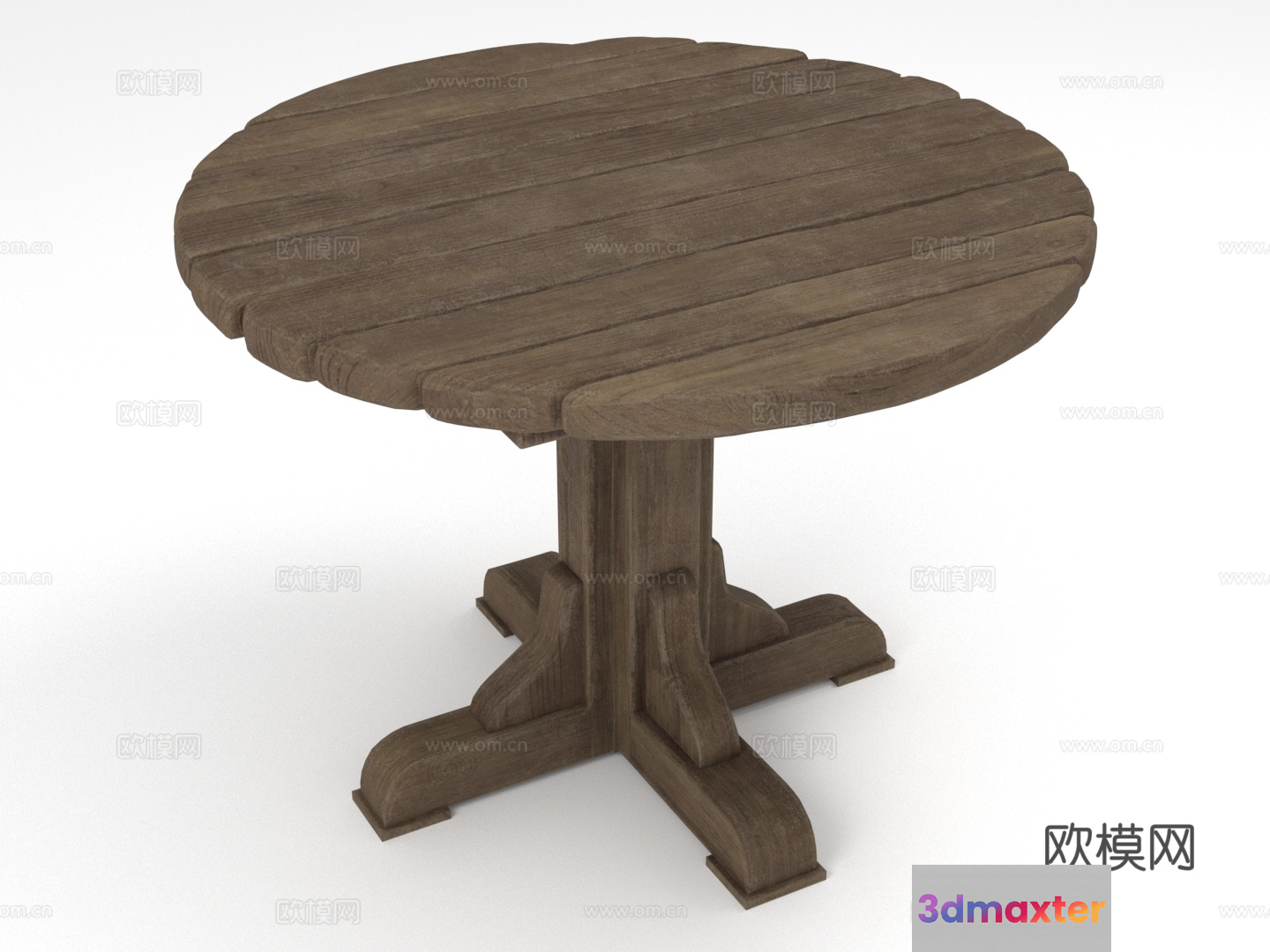 A Wooden Table 3D Model - 3442 - VRAY Render