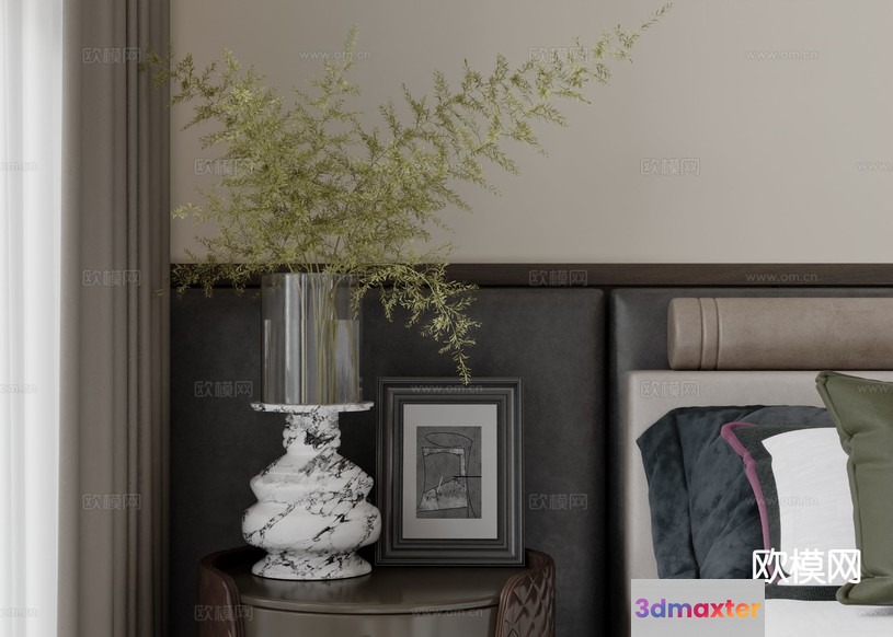 Cozy Bedroom 3D Model - 11024 - CORONA Render