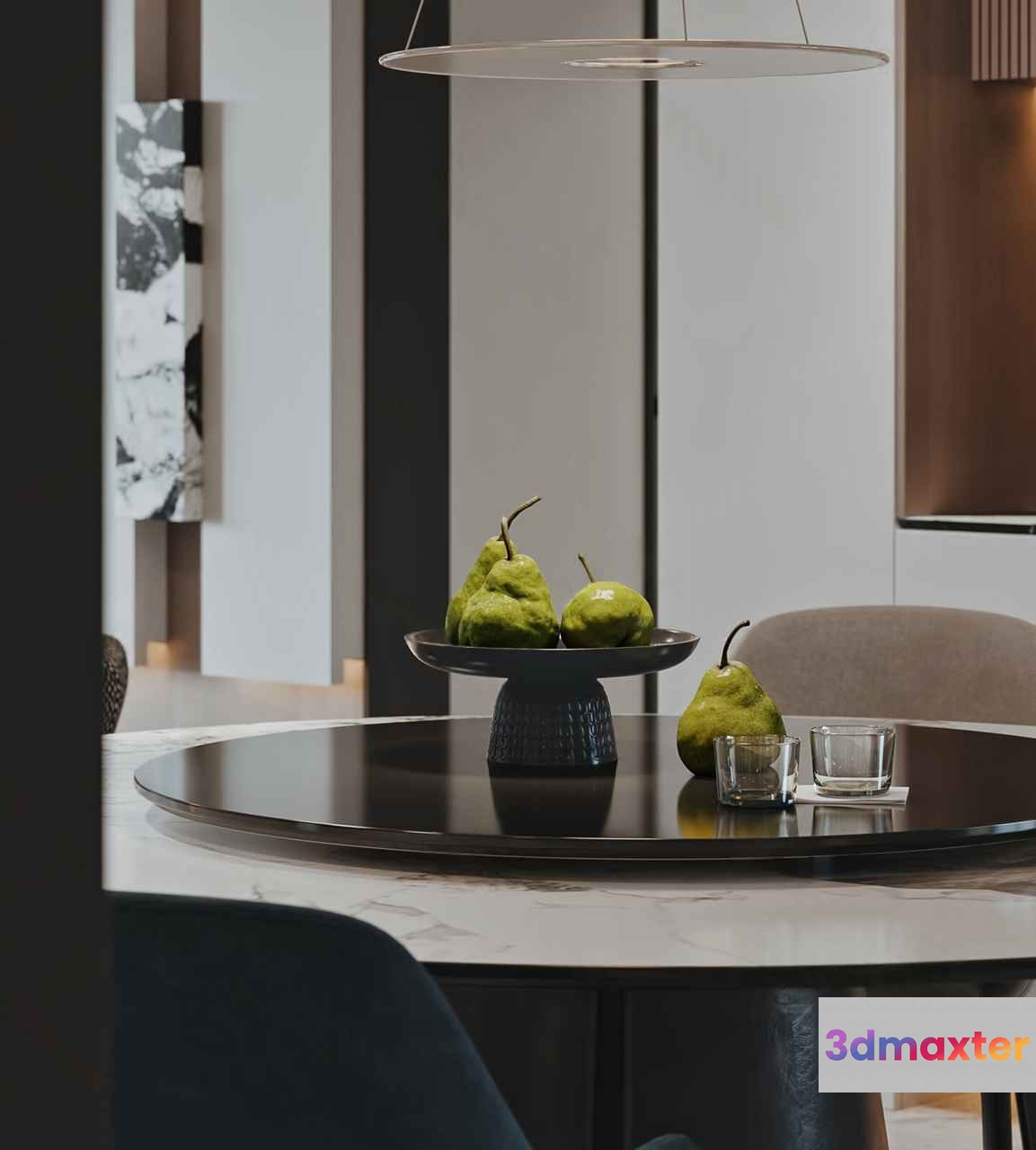 Modern Dining Table 3D Model - 5034 - CORONA Render