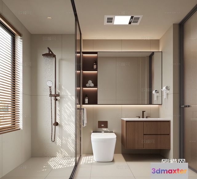 Modern Bathroom 3D Model - 6655 - CORONA Render