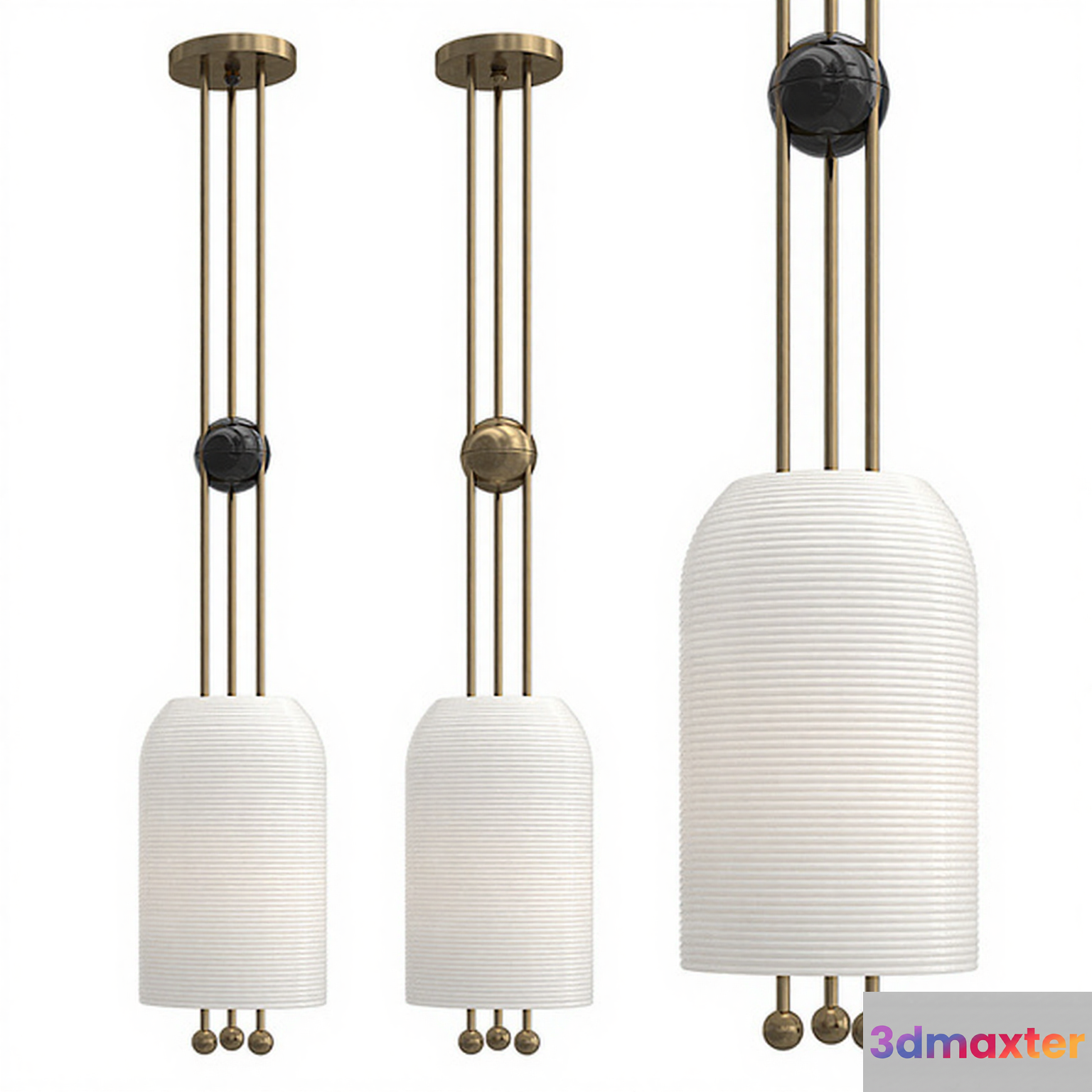 Gold Light Fixture 3D Model - 6253 - CORONA Render