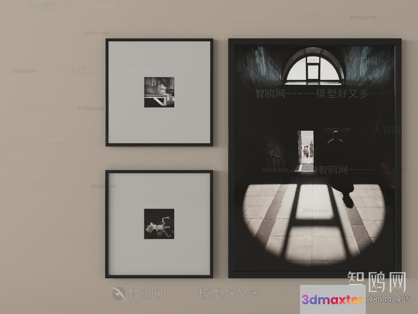 A Collection Of Framed Photographs 3D Model - 17654 - VRAY Render