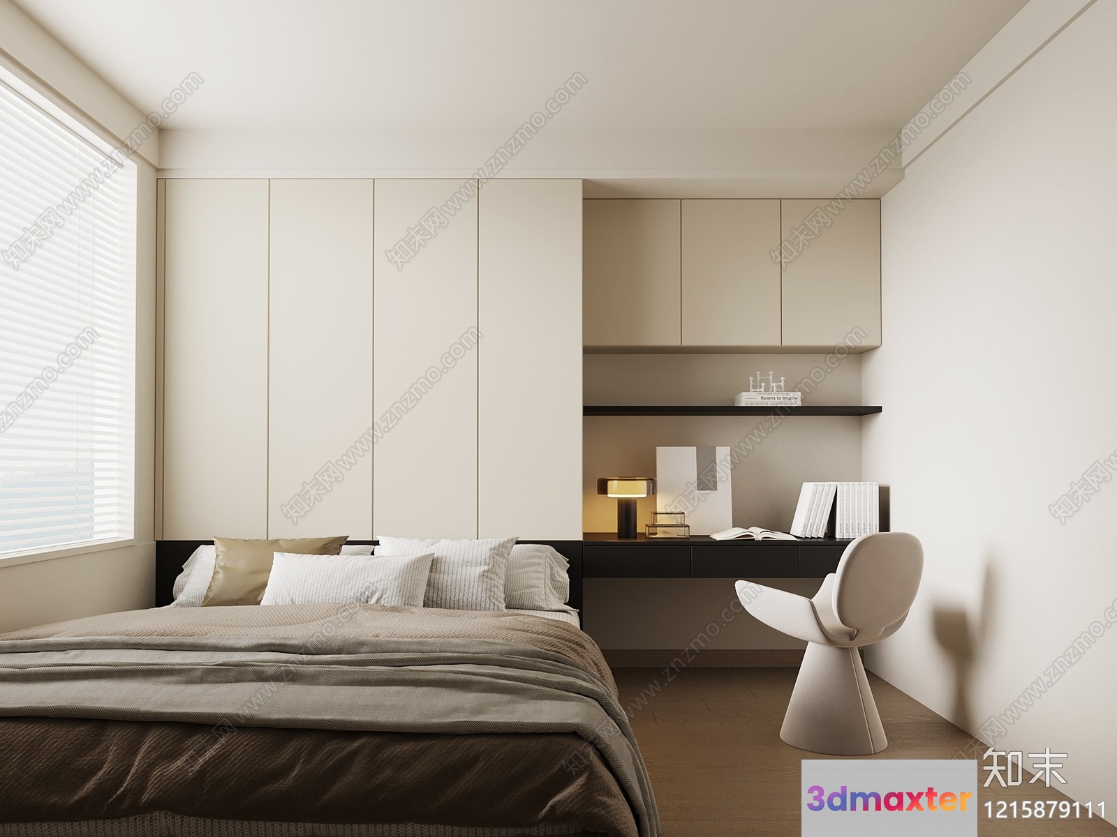 Cozy Bedroom 3D Model - 13770 - VRAY Render