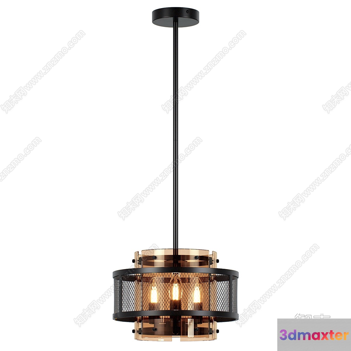 Gold Light Fixture 3D Model - 1304 - VRAY Render
