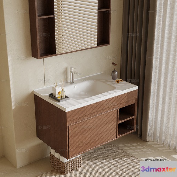 Modern Bathroom Vanity 3D Model - 16726 - VRAY Render