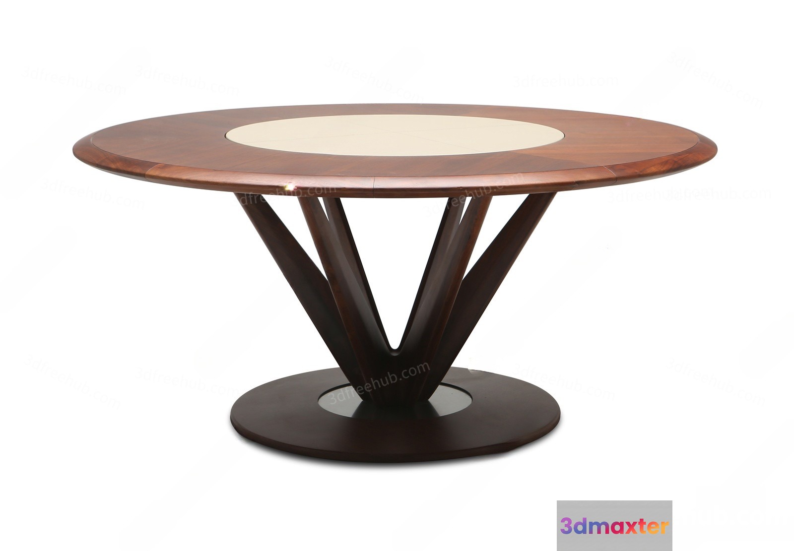 Round Wooden Table 3D Model - 22869 - VRAY Render